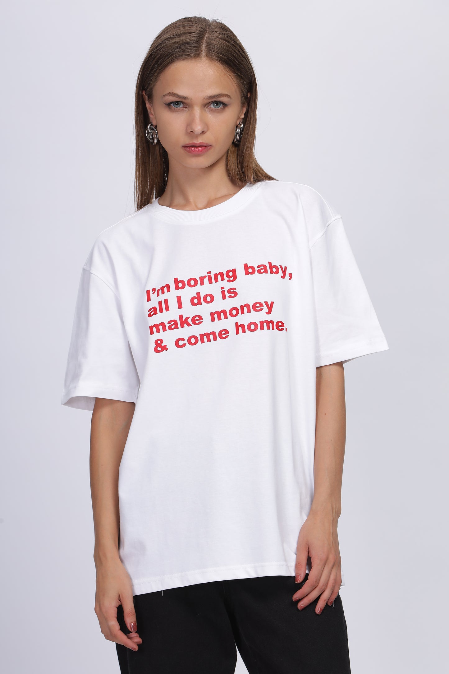 White - Boring Baby Tee