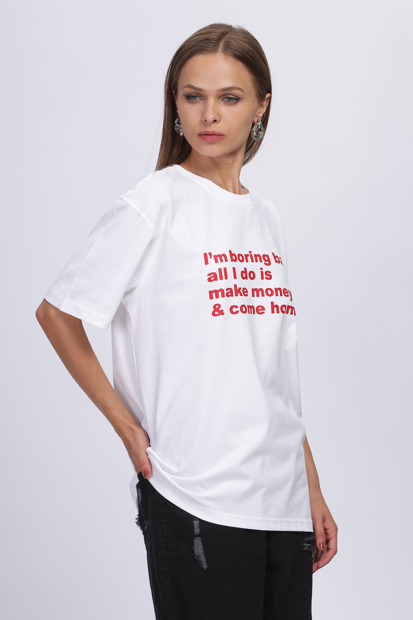 White - Boring Baby Tee