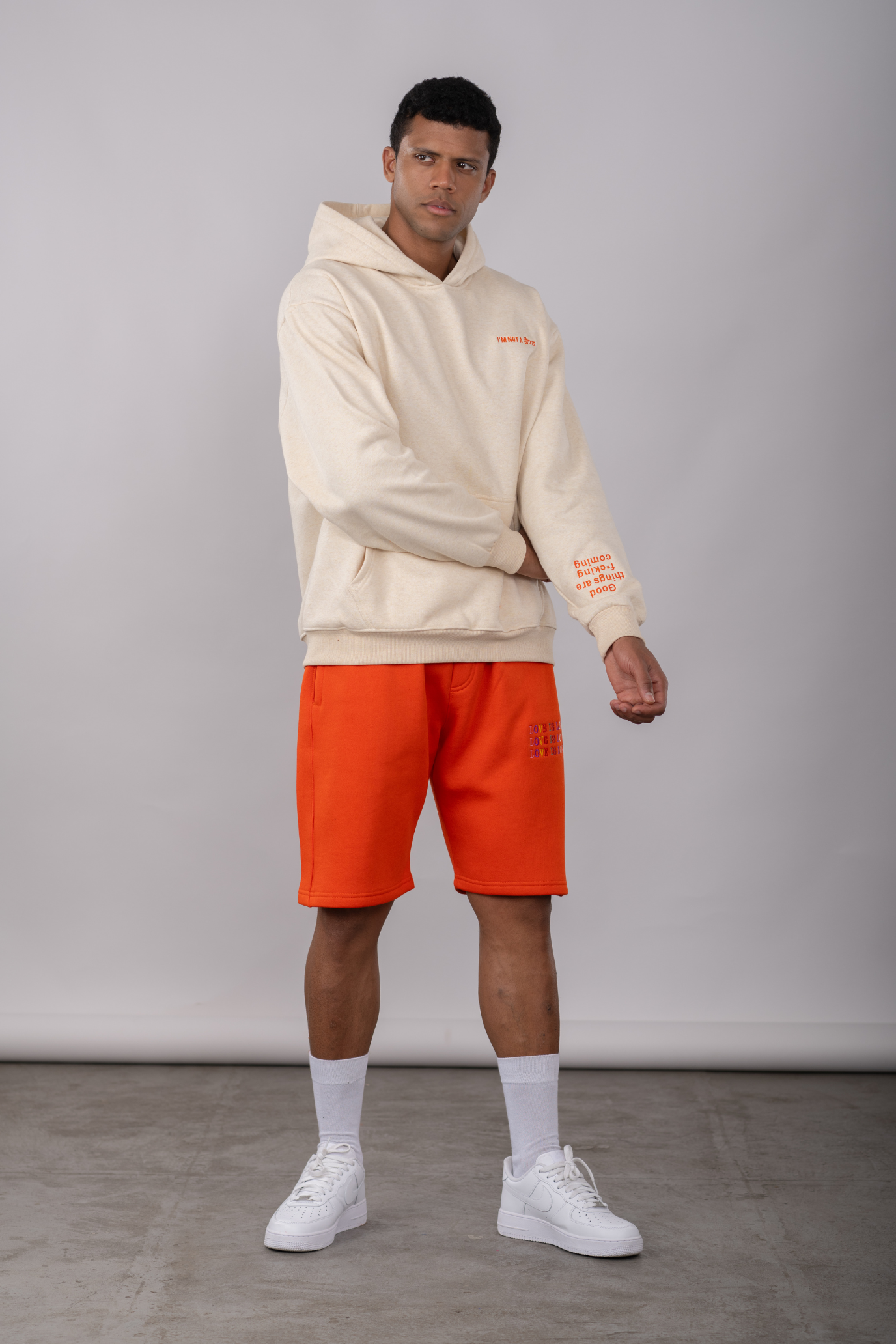 Ecru Melange - Box Hoodie & Short