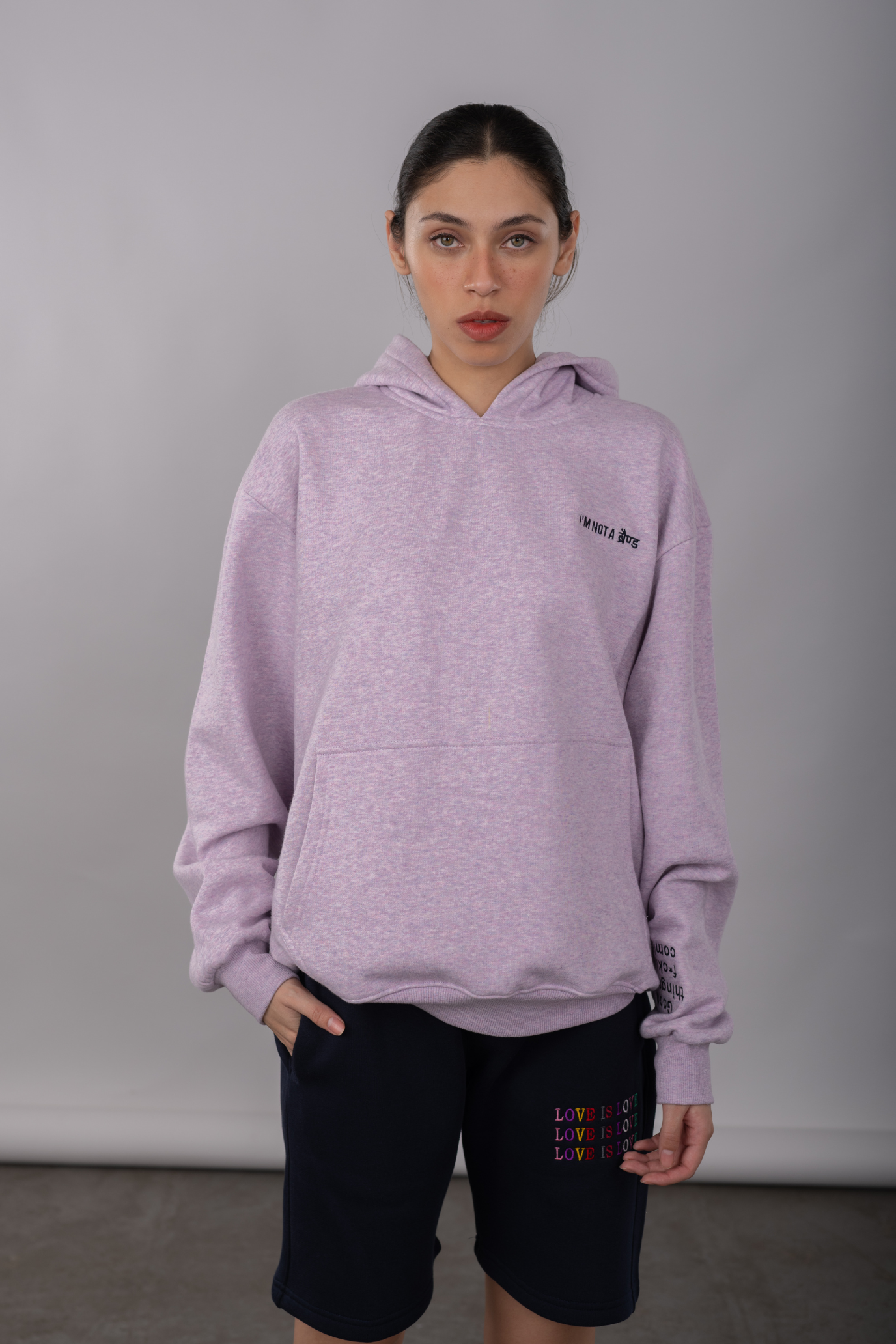 Lavender Melange - Box Hoodie & Short