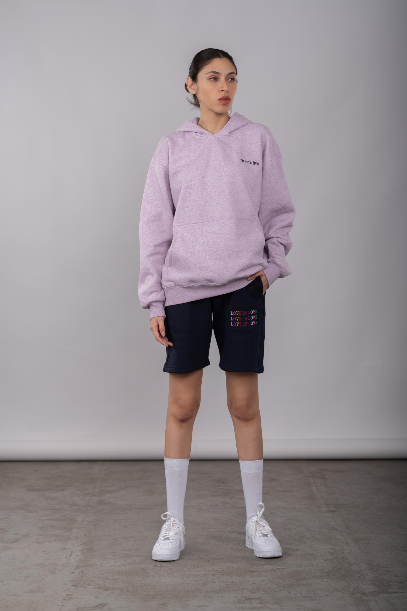 Lavender Melange - Box Hoodie & Short