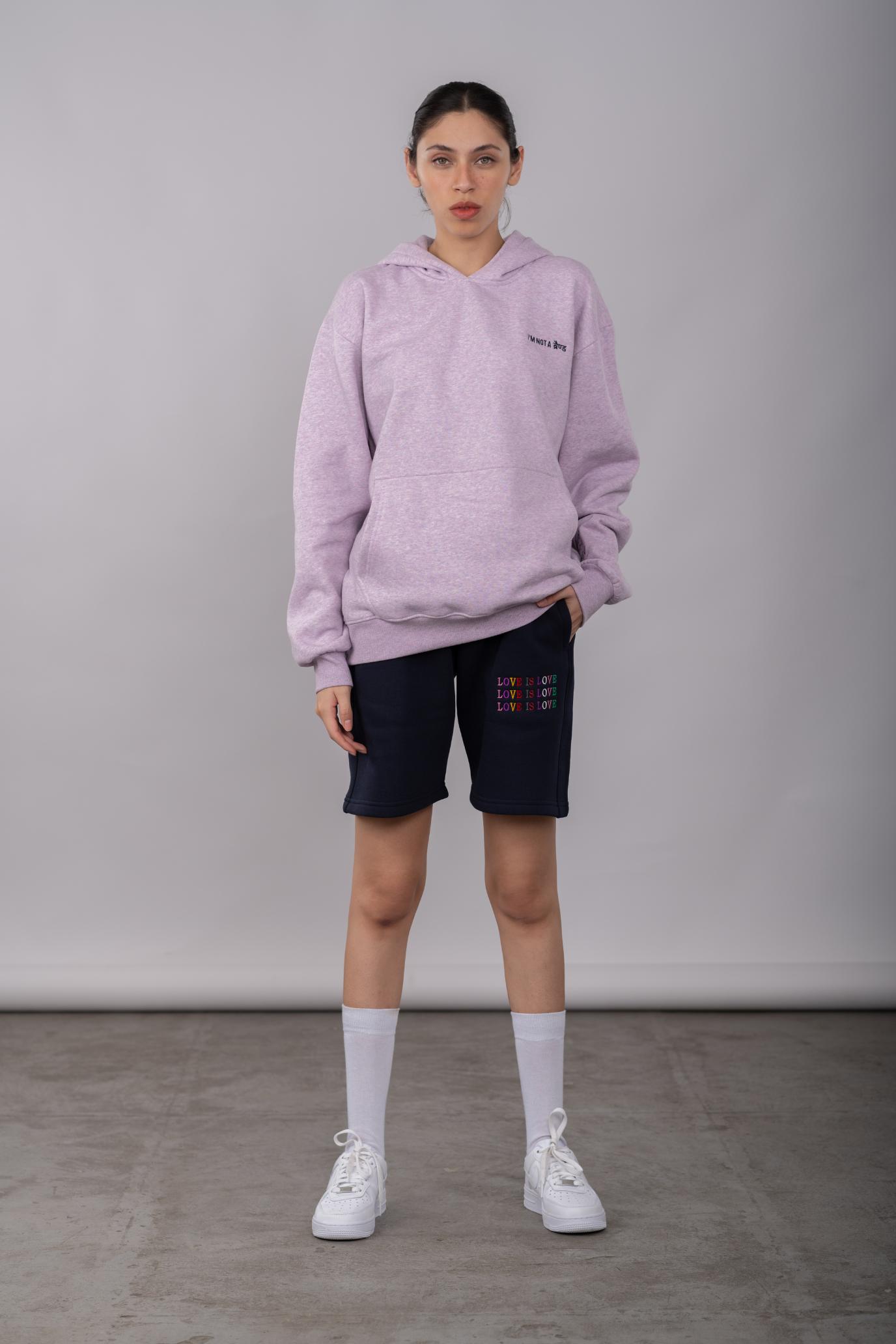 Lavender Melange - Box Hoodie & Short