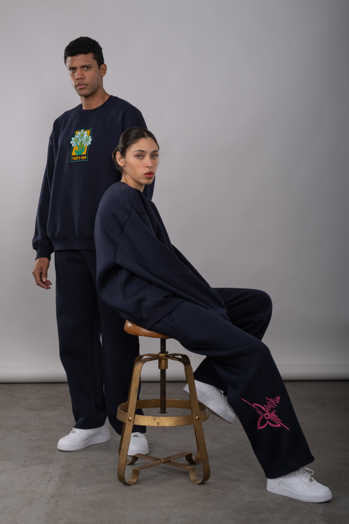 Navy Blue - Relaxed Sweatpants