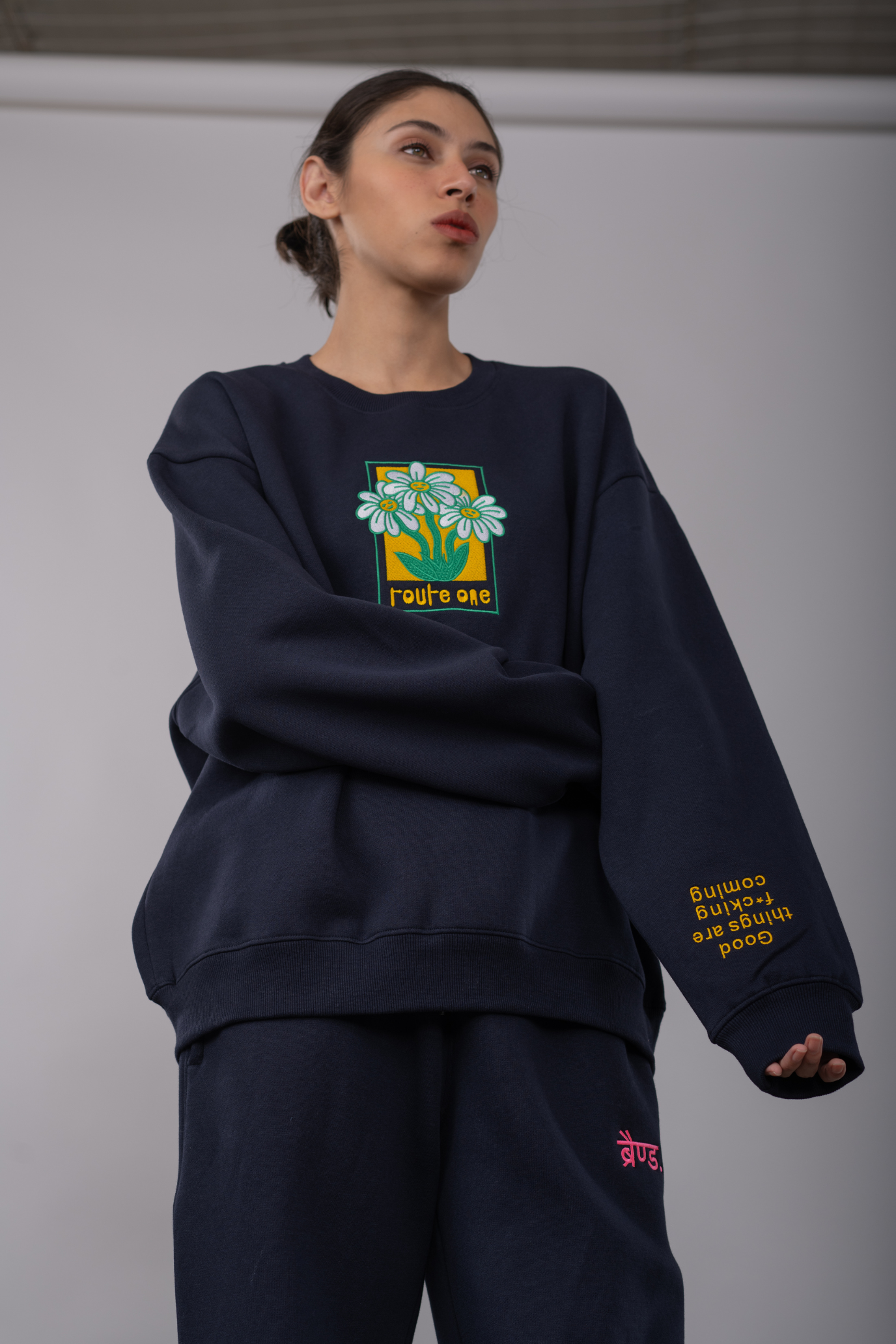Navy Blue - Route One Sweatshirt