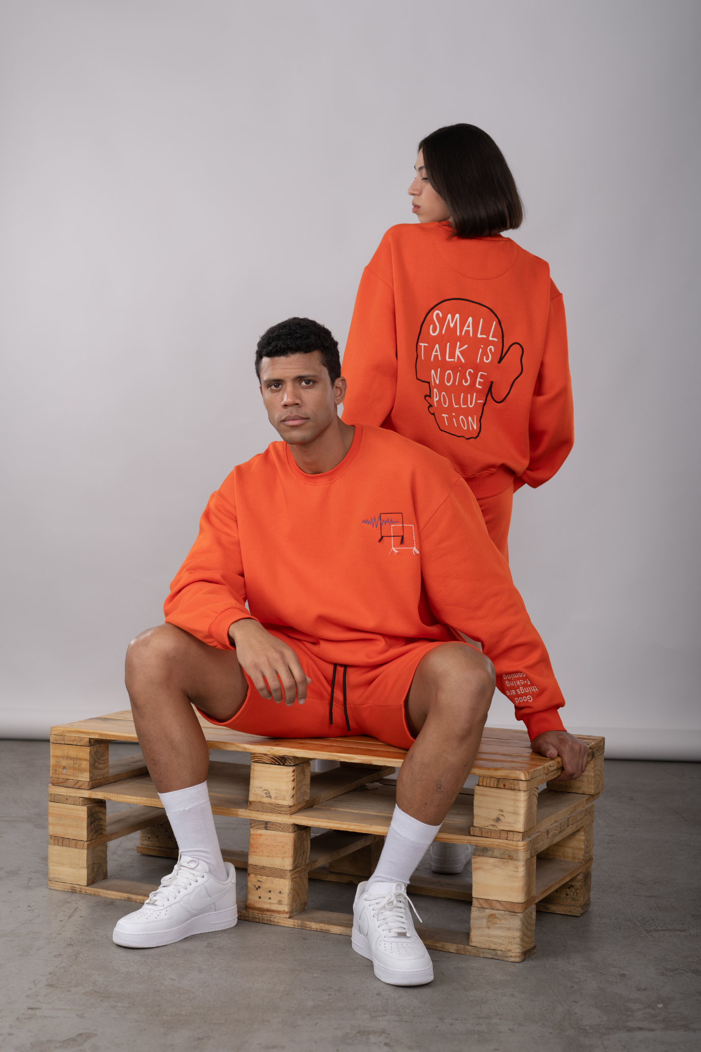 Orange - Small Talk Sweatshirt
