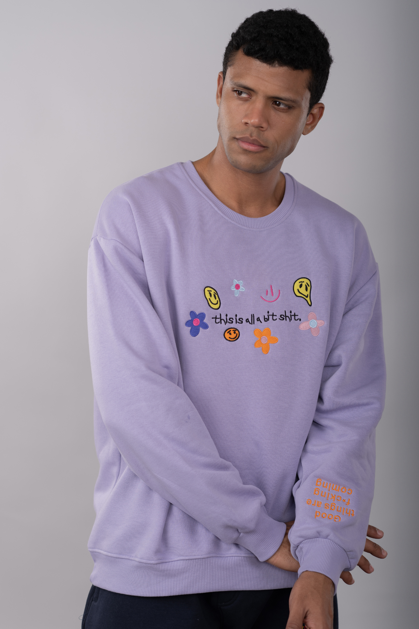 Pastel Lavender - “bit shit” Sweatshirt