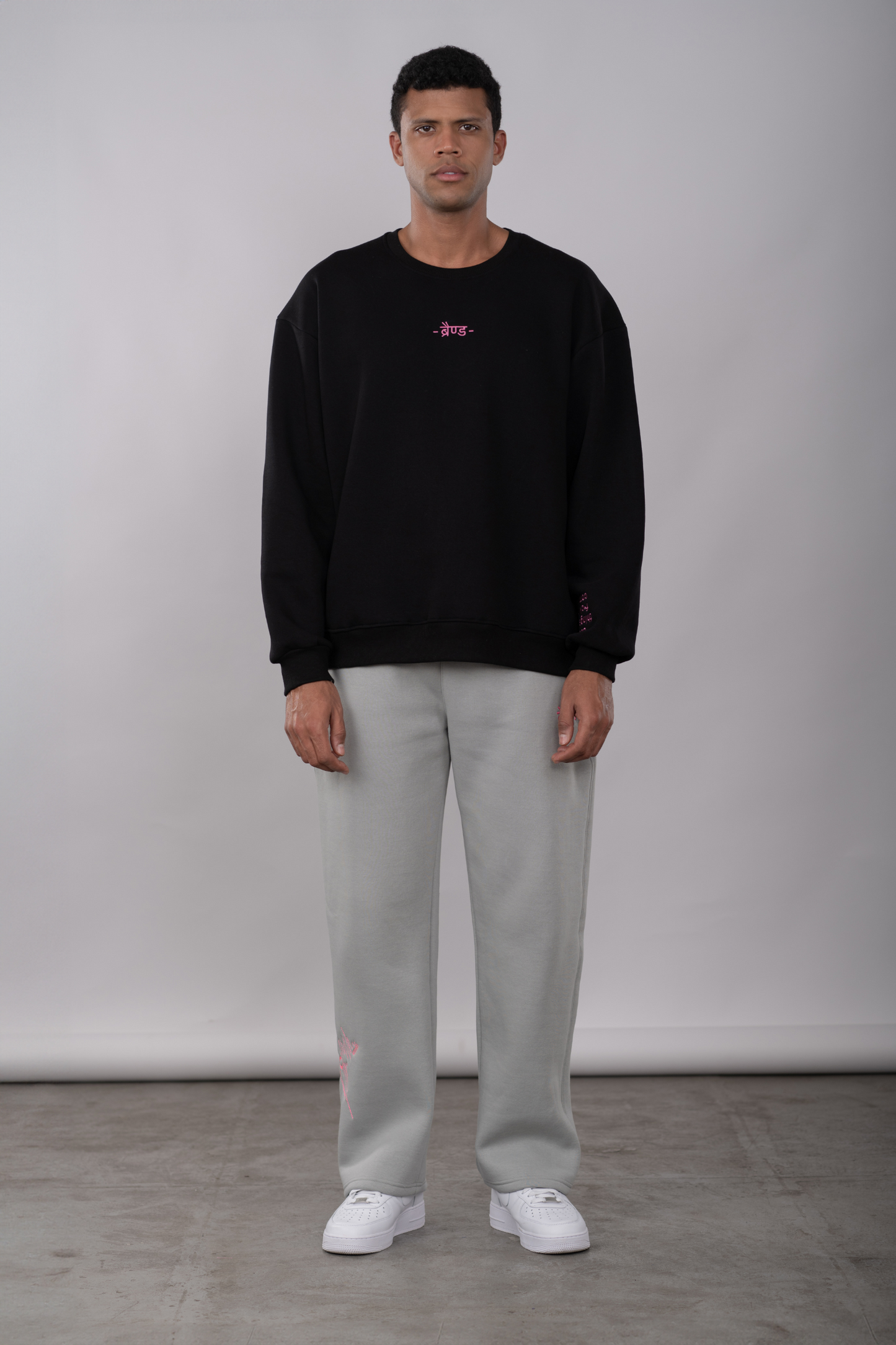 Brilliant Black - Rice Stitch Sweatshirt